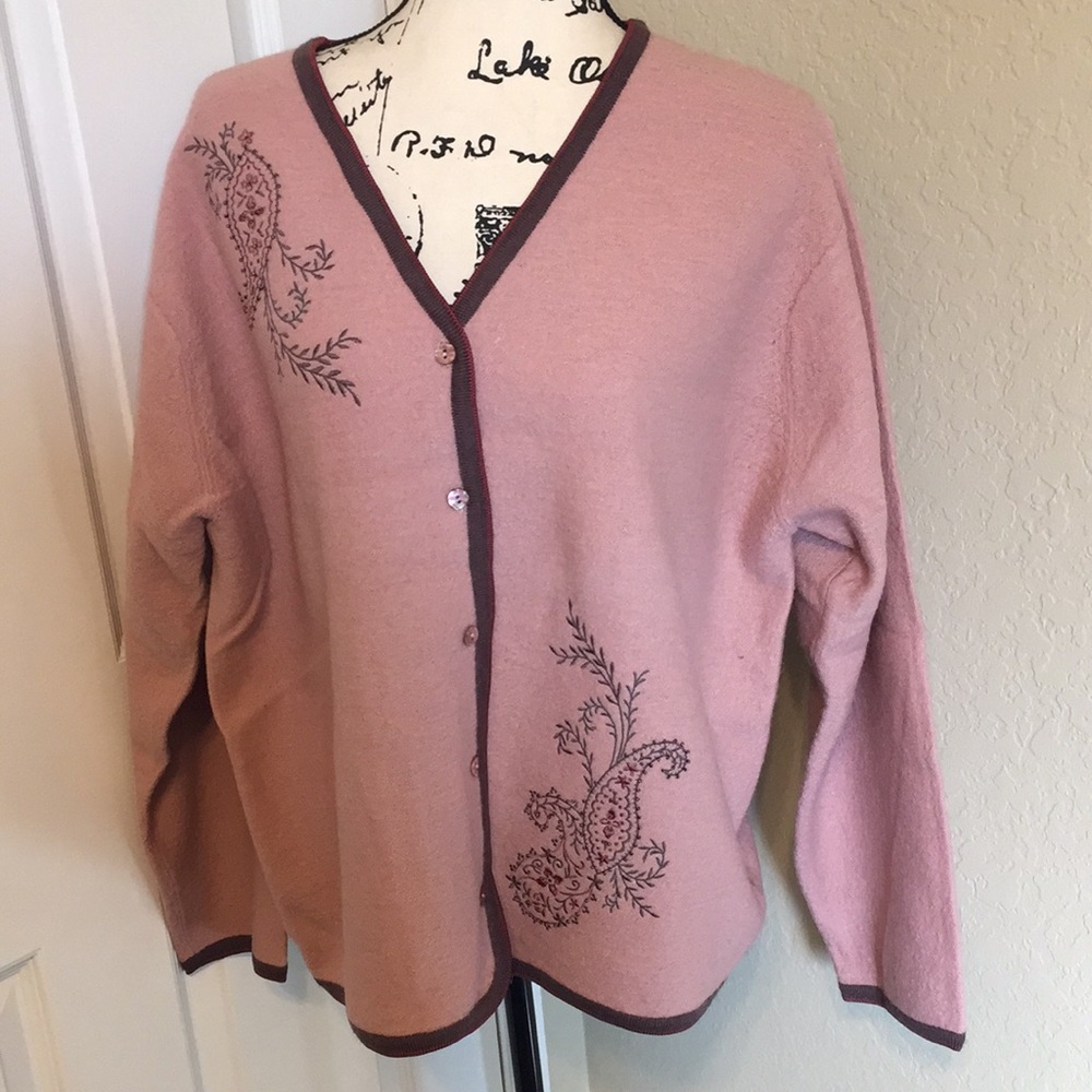 Vintage 90s koret 100% wool cardinal size XL
